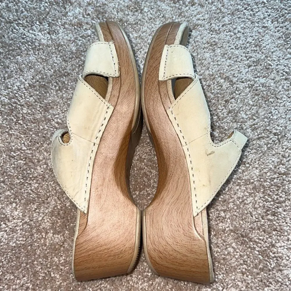 Dansko Leather Strappy Beige Slide Sandals - Size 41 - Picture 4 of 10
